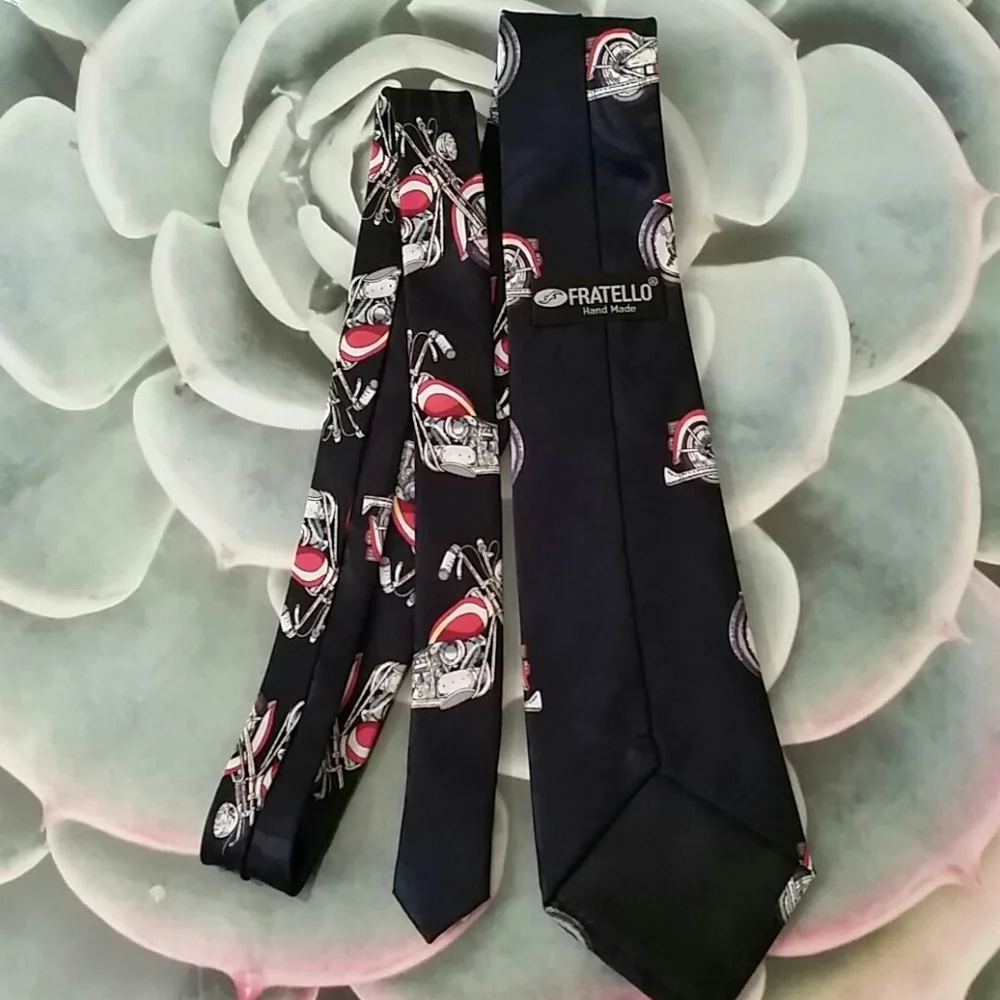 Motorcycle tie, handmade by Fratello necktie - Picture 2 of 2